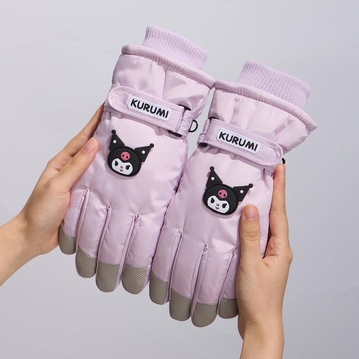 Women s Winter Touchscreen Ski Gloves - Thick, Warm, Waterproof, Windproof, Cute Cartoon Design for Electric Scooter. Default