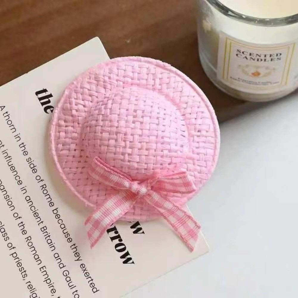 Duckbill Shape Mini Straw Hat Barrettes Handmade Side Hair Clip Hair Accessories Everyday Wear