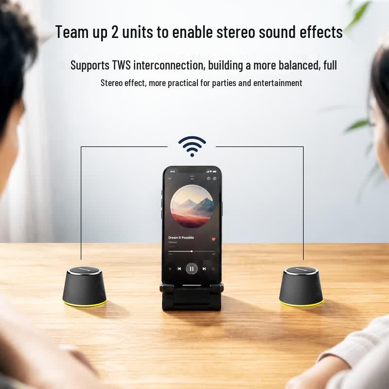 Newmine Magnetic Waterproof Bluetooth Speaker with Phone Holder (CN Version)
