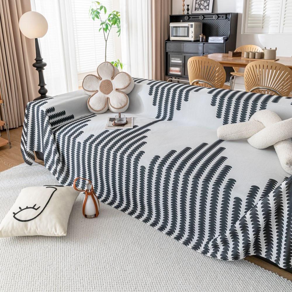 INS Nordic Snowflake Sofa Cover Mat Throw Blankets for Living Room Position Modern Throw Stripe Camping Picnic Blanket Cover