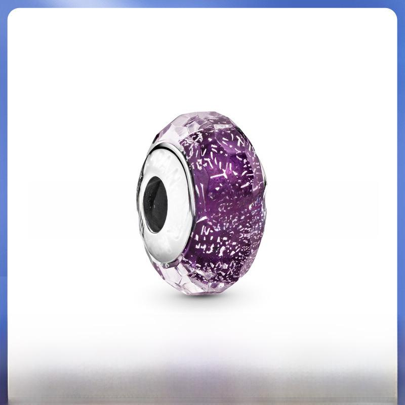 Dora White Copper-Plated Silver 925 Starry Sky Glass Beads Bracelet