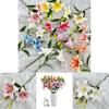 Luxury Artificial Lily 2head Florals With Delicate Craftsmanship For Home Decoration And Wedding Settings