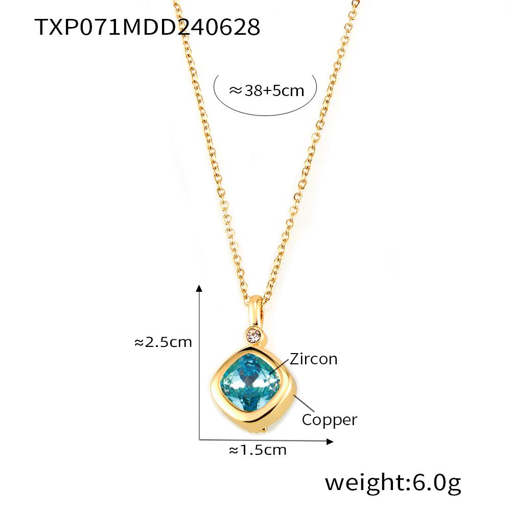 Chic Style Jewelry Set with Interchangeable Zircon - Unique Copper Design