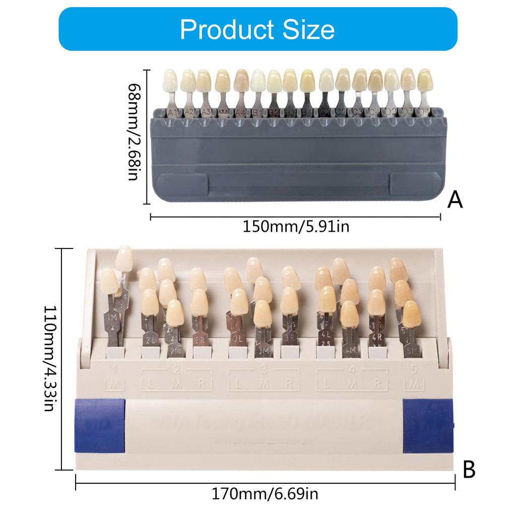 3D Dental Lab Bleaching Shade Guide 16/29 Colors Teeth Whiten Comparing Tooth Dentistry Clinic Colorimetric Plate