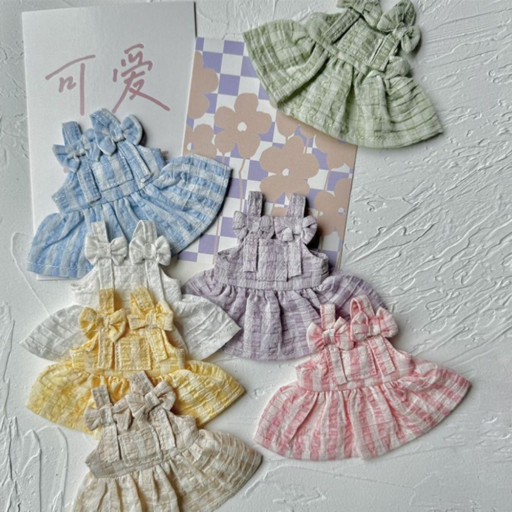 

Plaid Cute Exquisite Doll Skirt Cotton Kawaii Mini Doll Skirt Doll Dress Up Clothes Play House style E