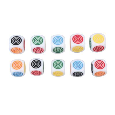 10PCS 6 Sided Game Dice Lightweight Strong Impact Resistance White Plastic Game Dice for Board