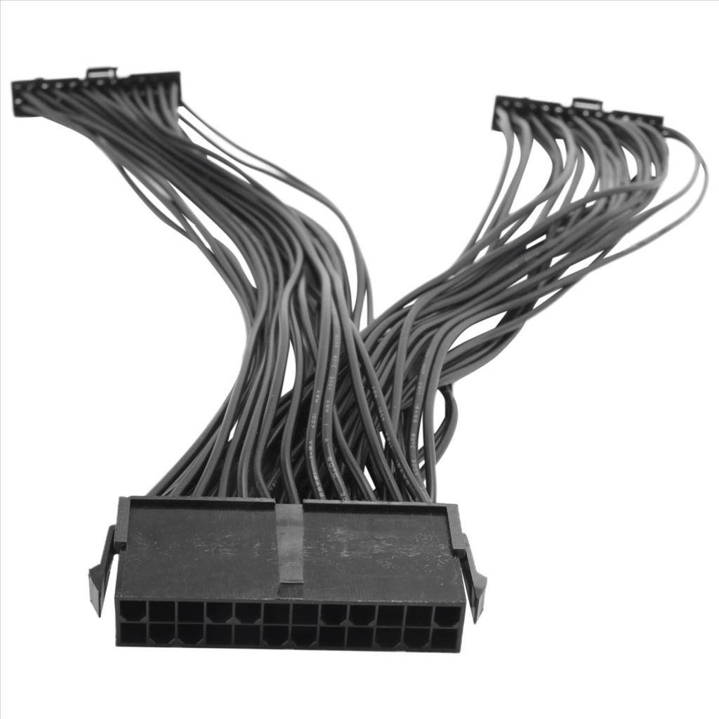 AS62 Dual PSU Power Supply 24-Pin ATX Motherboard Splitter Cable,24Pin(20+4) for ATX Motherboard Extension Cable