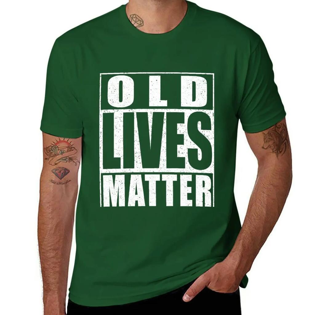 Old Lives Matter T-Shirt tops quick drying boys whites anime clothes t shirts casual stylish