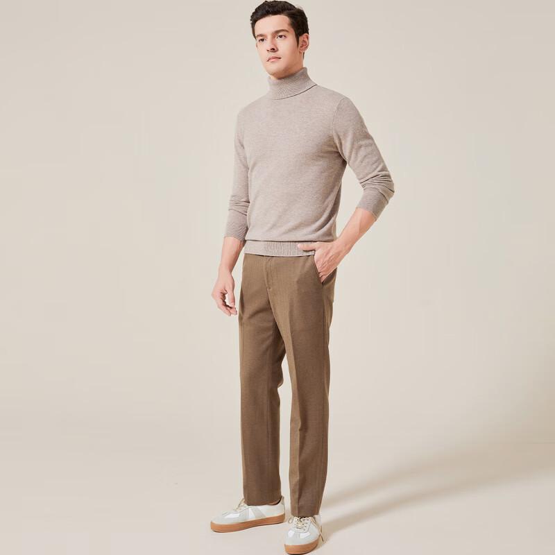 Jinjuan Men's 100% Merino Wool Polo Sweater