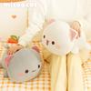 Official Mitao Cat Stuffed Toy Stuffed Models Animated Mitao Cat Lying Down Cat Fashion Fluffy Filling Stuffed Models Party Souvenir