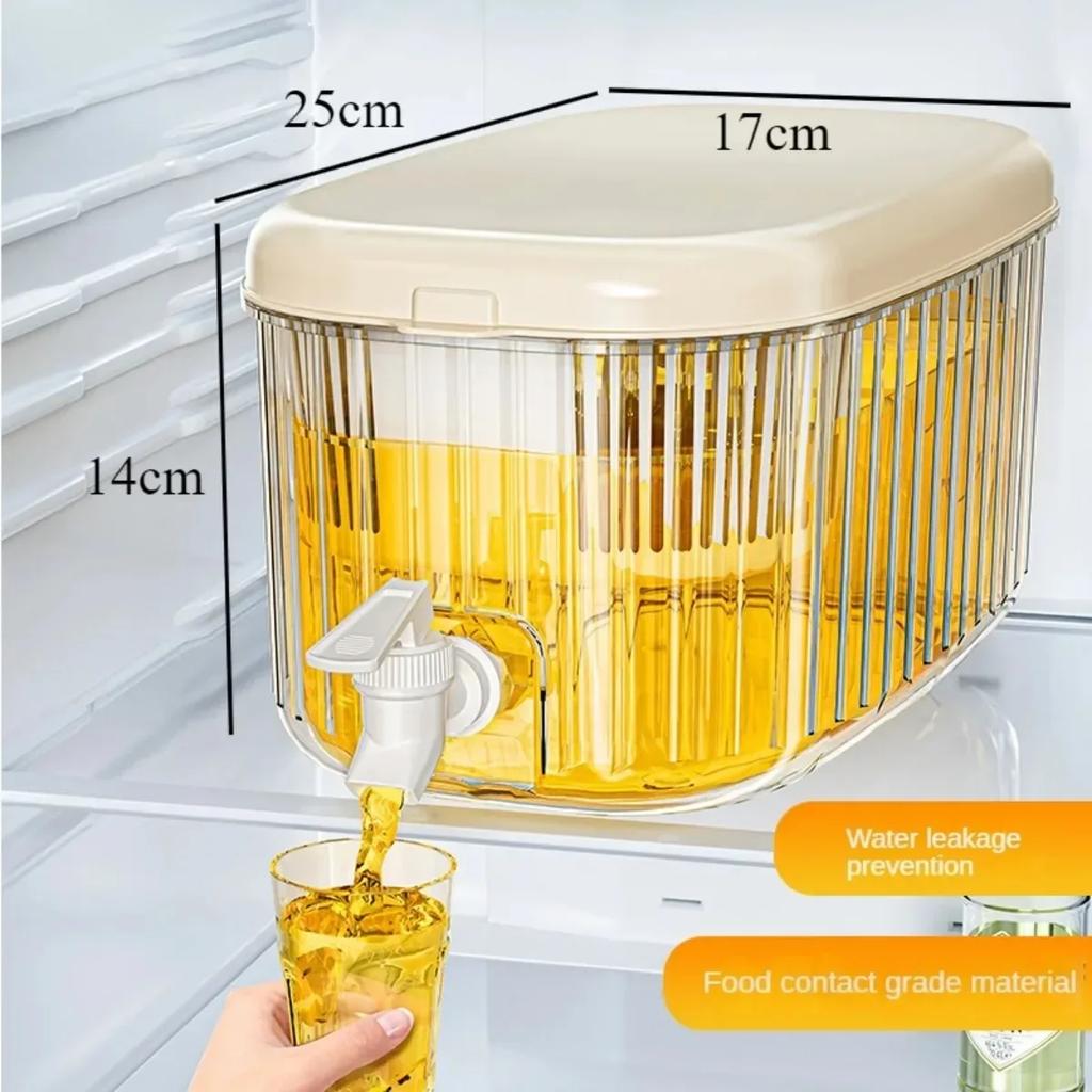 Cold Water Kettle with Faucet Large Capacity 5.5L Fridge Beverage Dispenser Home Plastic Juice Jug Water Dispenser Cold Kettle