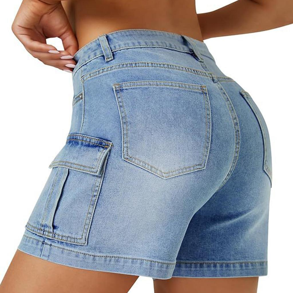 Ladies' Casual Hole Versatile Fashionable Denim Shorts