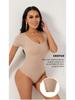 Butt-Lifting, Waist-Cinching, Tummy-Flattening Seamless Short-Sleeved Thong Shapewear Bodysuit