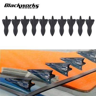 10 Stück Universal PU Heckspoilerflügelsatz für Haifischflossen, Autodachspoiler, Stoßstangenspoiler, Haifischflossen-Diffusor, Vortex-Generator
