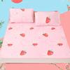 2Pcs/Set Cartoon Pattern Foldable Summer Cooling Sleeping Mat Air Conditioning Mat with Pillowcase