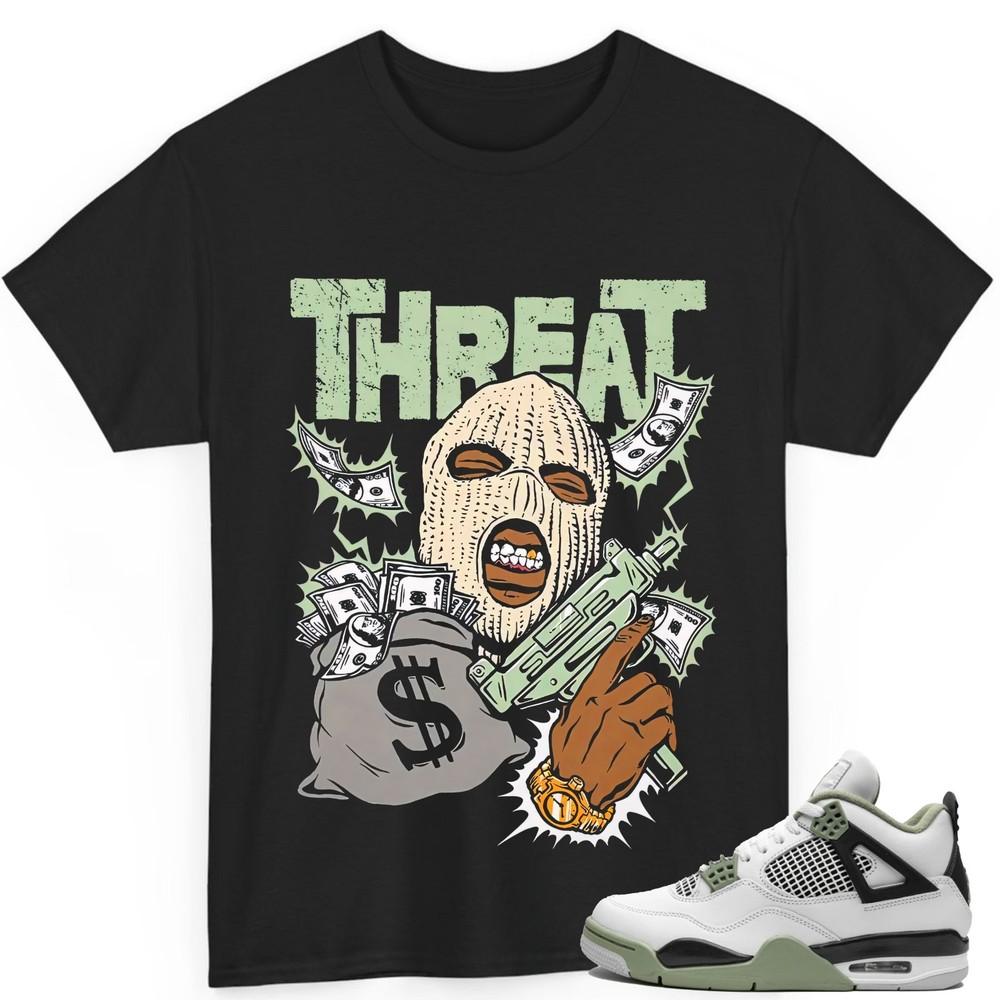

Streetwear Graphic Tee, Seafoam 4s Graphic Tshirt To Match Sneaker Under Threat 4XL