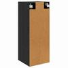 Wall Mounted Cabinet Black Oak Effect 34.5 X 34 X 90 Cm