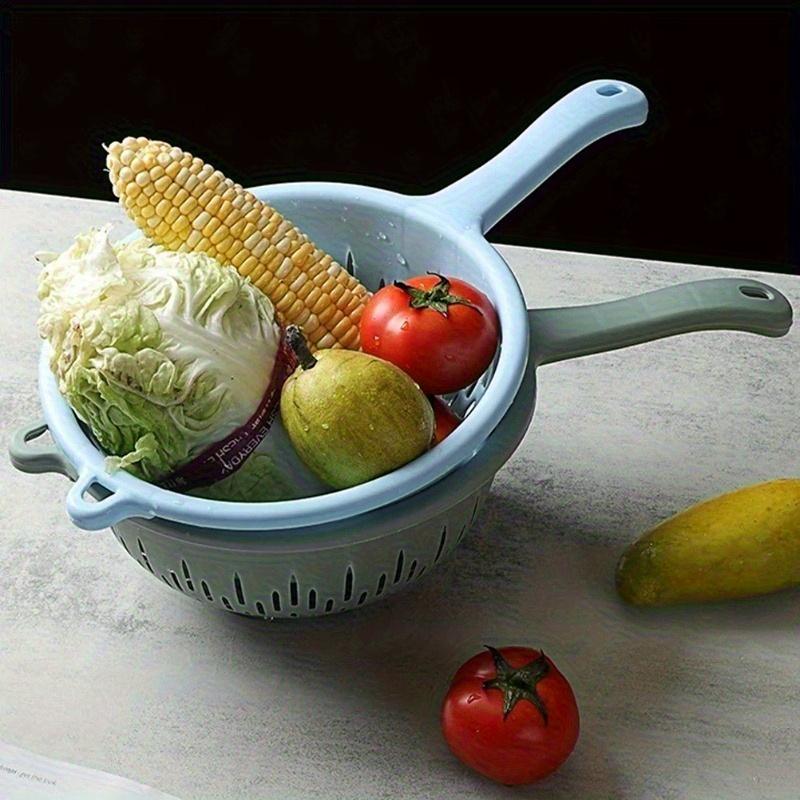 Food Washing Drain Colander with Handle Plastic Colander Strainer for Kitchen Kitchen Gadgets