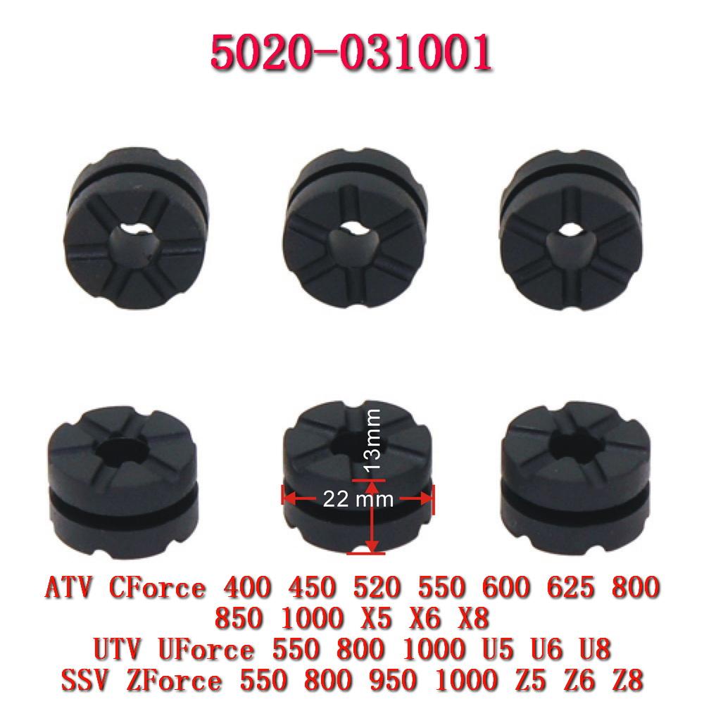 

6PCs Front License Plate Bracket Rubber 5020-031001 For CFMoto CForce UForce ZForce 400 450 520 550 600 625 Z5 MICF5020-031001