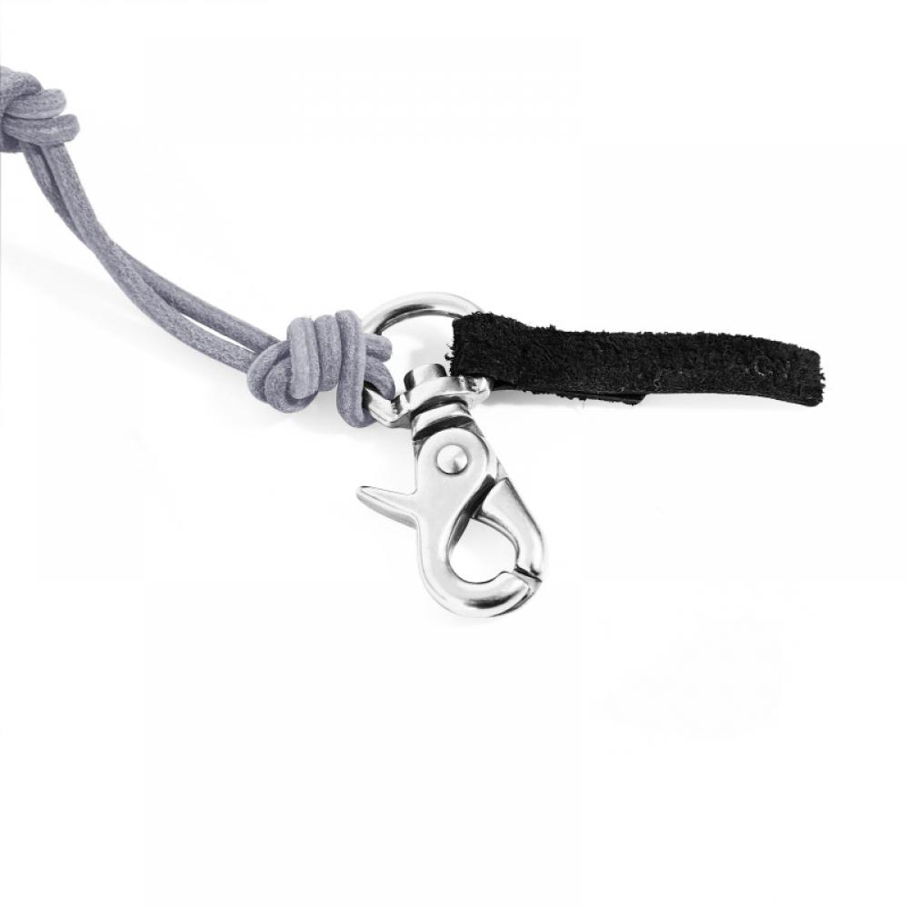 Aour Legacy Skórzany Naszyjnik Radon Antyczny Niebieski Brelok A2238lbe