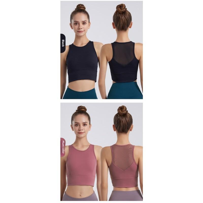 Women's sleeveless yoga exercise breathable top