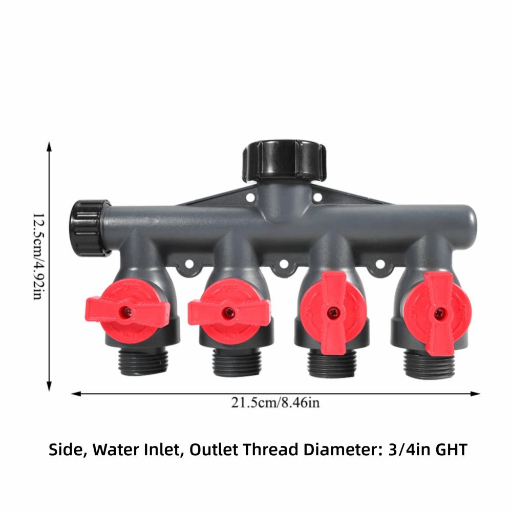 4 Way 4 Way Hose Splitter Plastic Garden Hose Splitter Durable Water Tap Splitter  Home Garden