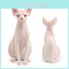 Realistic Pvc Sphynx Cat Model Toy Canadian Hairless Cat Figurine For Collectors