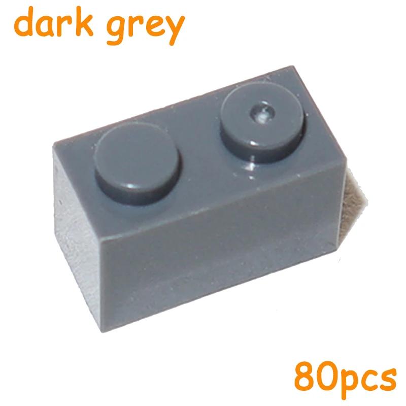 Non-Toxic 80Pcs 3004 3065 1X2 Bricks Dots Thick Moc Assemble Particles 1*2 Building Blocks Diy Educational Creative Toy For Kids