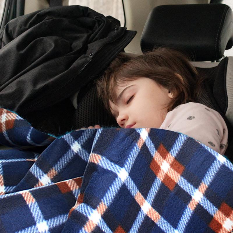 12V Car Heating Blanket Cigarette Plug Travel Throw Blanket Winter Warm Camping Electric Blanket For RV Truck Car Accessories