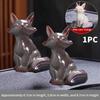 Cute Fox Color-Changing Tea Pet Ornament Creative Tea Ceremony Accessories Home Desktop Small Fox Figurines Decoration