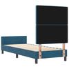 Boxspring Bed with Headboard Dark Blue 80 X 200 Cm Velvet