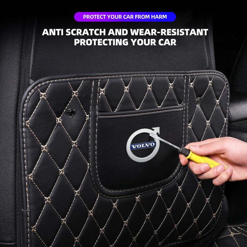 PU Leather Cover Auto Seat Cover Anti Kick Mat Pad Seat Cover For Volvo V60 XC60 XC90 S60 XC40 V40 S80 T6 V90 EX90 S90 V70