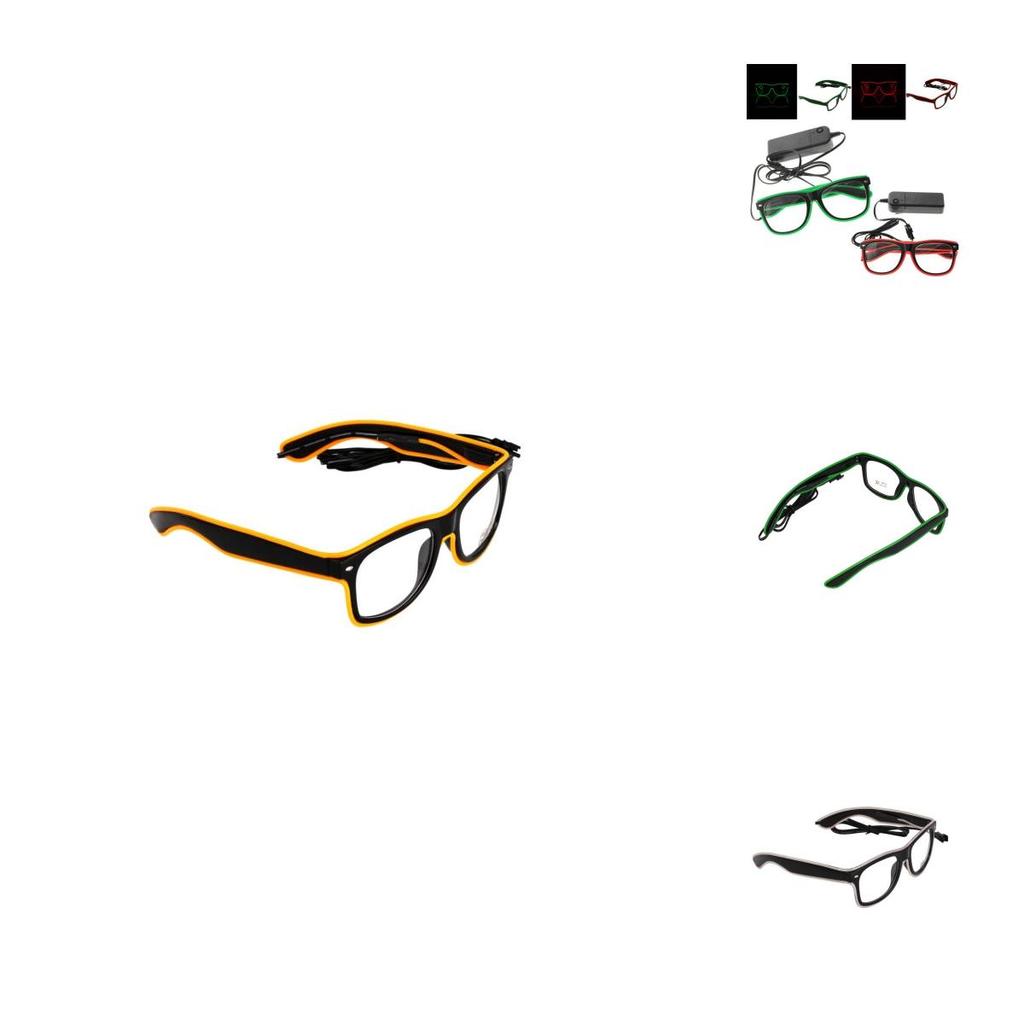 Premium Quality Led El Wire Glasses Light Up Glow Sunglasses For Dj Nightclub Parties