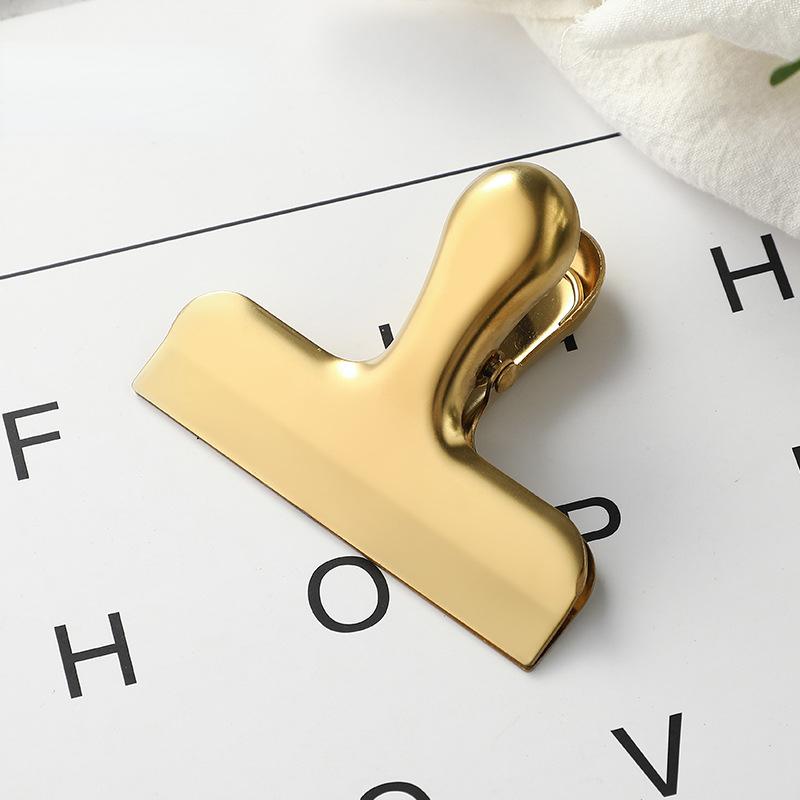 1 Stück Metallbeutelklammern Versiegeln Lebensmittel Kupferbeschichteter Edelstahl Büro Aktenordner Küchenaufbewahrung Organisationszubehör