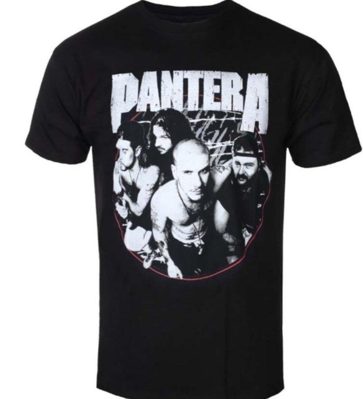 Pantera Потертая Круглая Групповая Фотография Футболка Группы XL