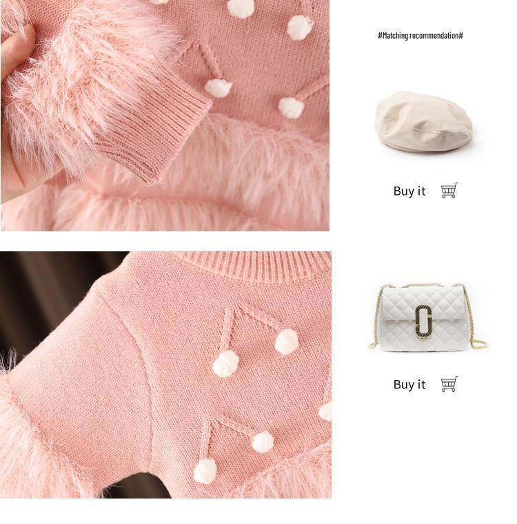 Ensemble pull tricoté et pantalon large pour tout-petites - Couleur unie polyvalente pour l'automne/l'hiver