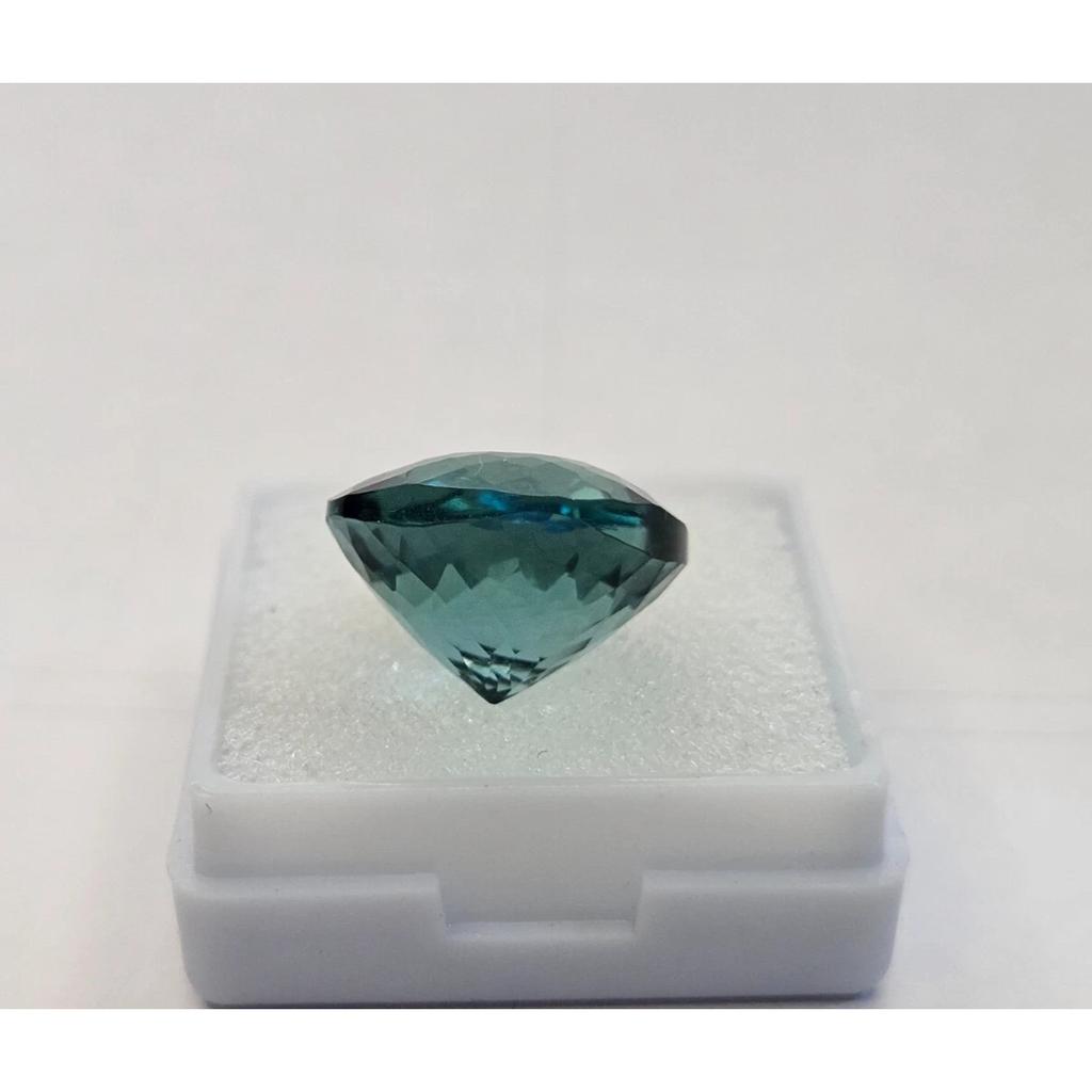 Certified Natural Teal Blue Tourmaline Cushion Cut 12-13 Ct Stunning Gemstone