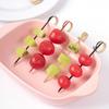 Eco-friendly Disposable Scissor Shaped Fancy Sticks Appetizers Picks Ring Toothpick Cocktail Skewer