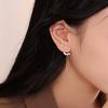 Elegant Rear Hanging Style Stud Earrings for Women 925 Sterling Silver Pearl Statement Jewelry Boucles Brincos Bijoux