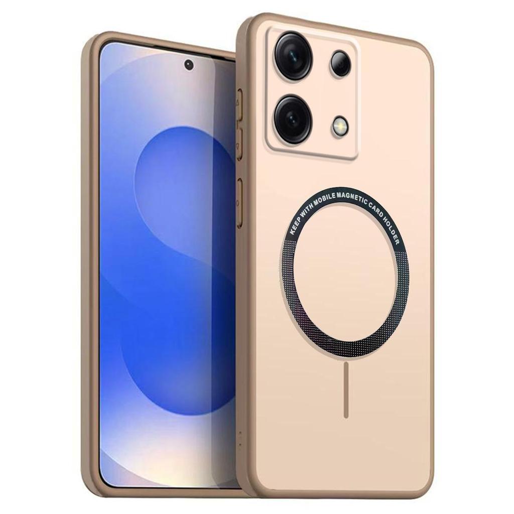 Frosted Semi Clear Magnetic Phone Case for Xiaomi Redmi Note 13 5G 4G Soft TPU Cover