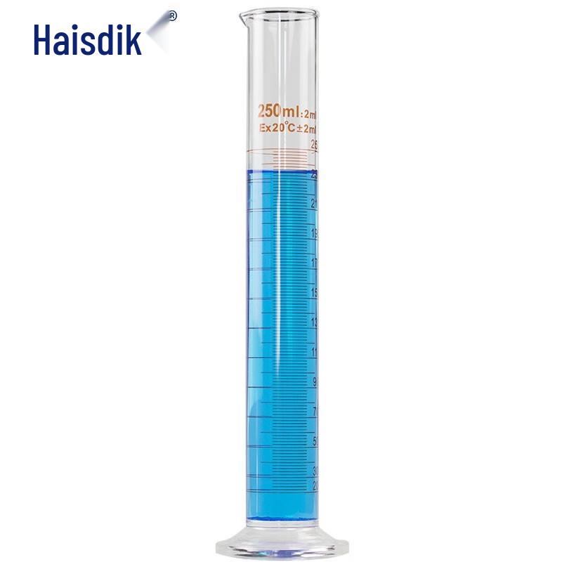Haisidike Graduated Glass Measuring Cylinder 250mL