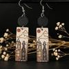 New Ethnic Style Geometric Print Versatile Earrings