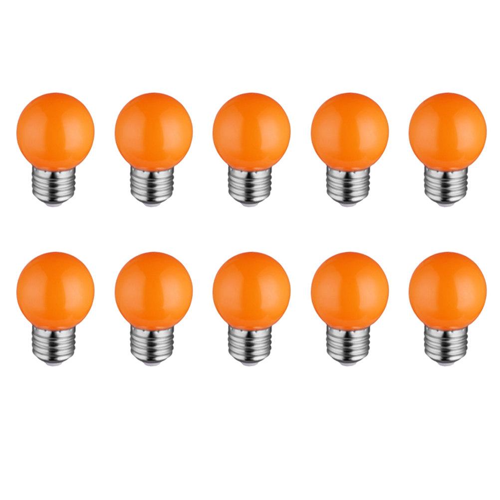 10pcs Led Bulbs Colorful Outdoor Waterproof E27 2W Pc Shell Bright Party Light For Garden Patio Yard Lawn Decoration Holiday