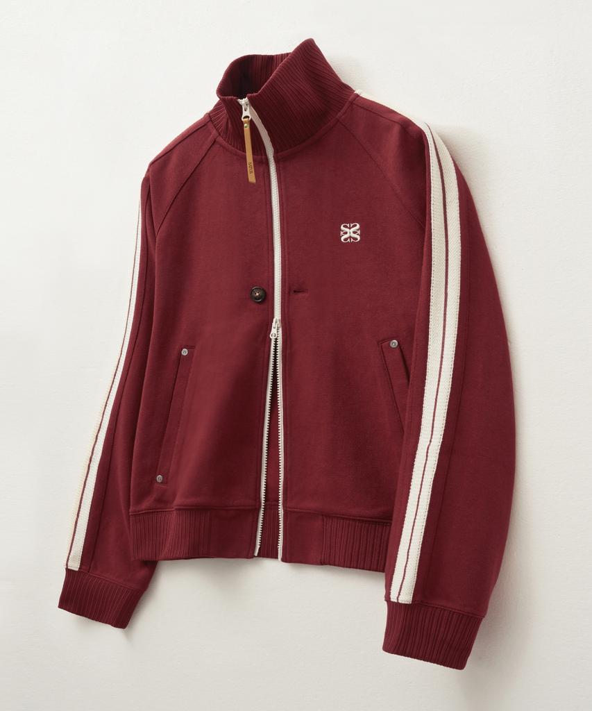 Satur Lawton All Day Track Zip-Up Jacket Burgundy