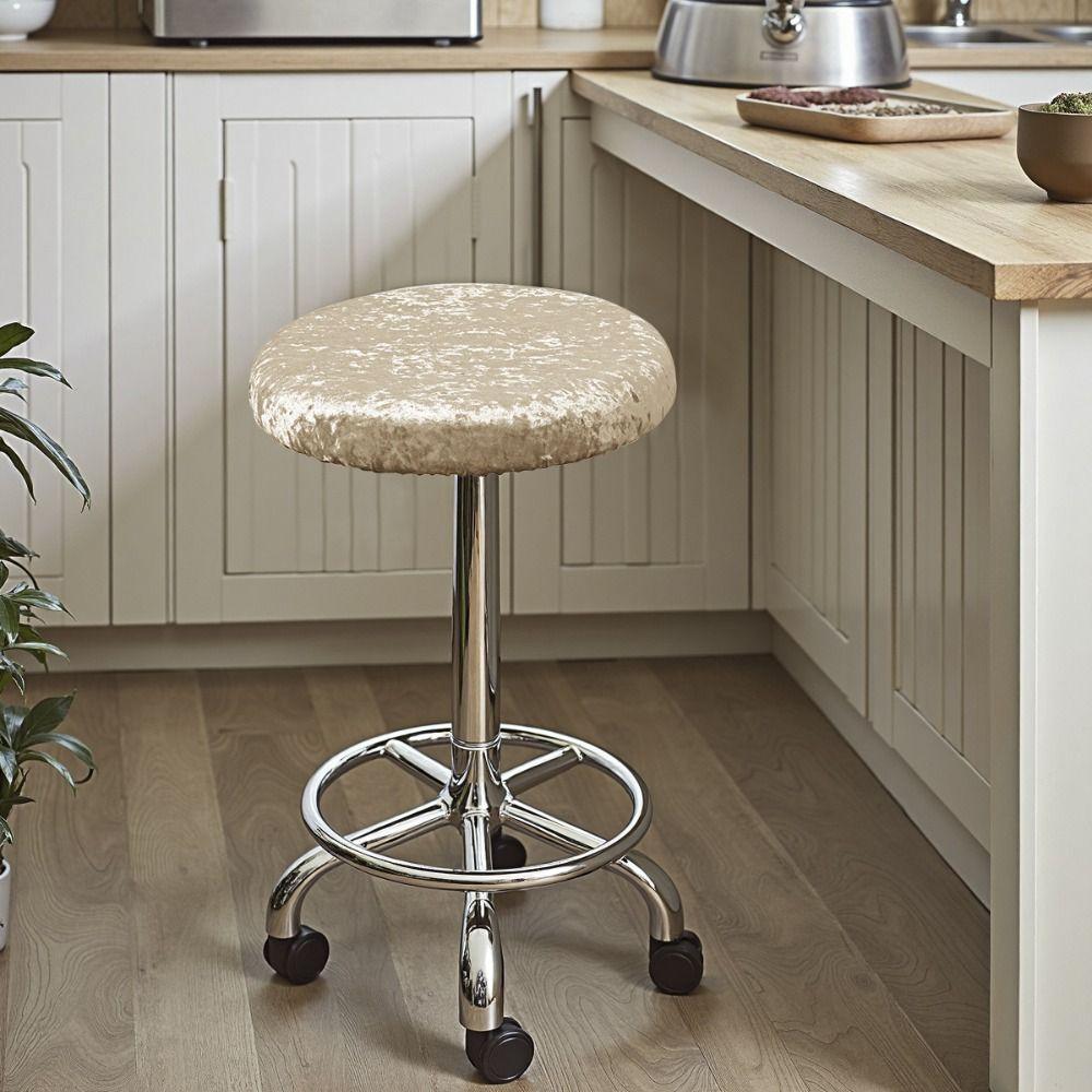 Washable Round Stool Covers with Elastic Bands Chair Cover Chair Seat Cover  for Bar Swivel Chair