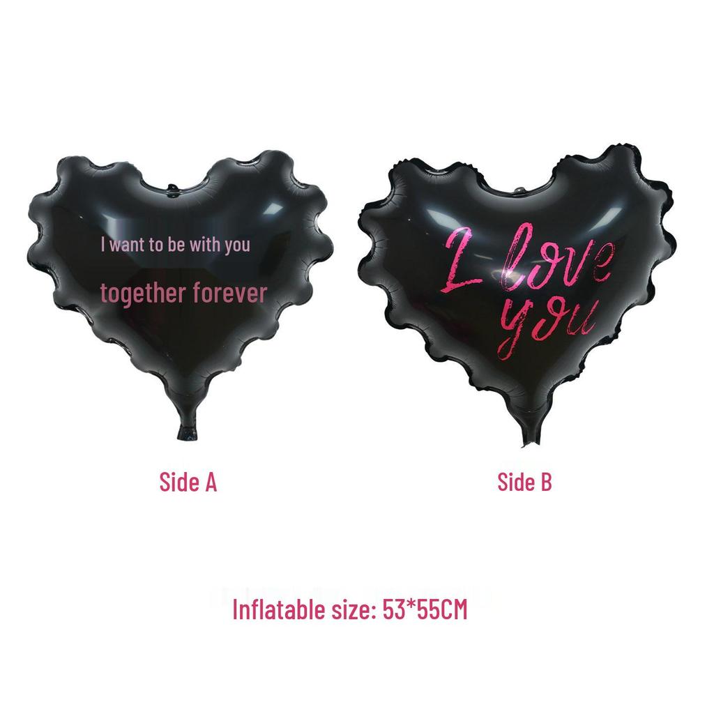 Qixi Valentine's Day 18" Heart Shaped Foil Balloon for Proposals and Decorations