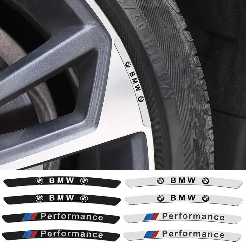 4Pcs Aluminum Car Styling Wheel Hub Badge Tire Rim Stickers For BMW M Emblem E46 E36 E34 F10 E90 F30 E60 F30 E53 E30 E92 E87 HX9