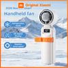 Xiaomi High Speed Turbo Handheld Fan Portable Ice Cooling Neck Fan USB Rechargeable Digital Display Stepless Speed Foldable Mini Fan