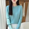 2026 Autumn Women's Round Neck Cable Knit Jacquard Pullover Sweater, Long Sleeve