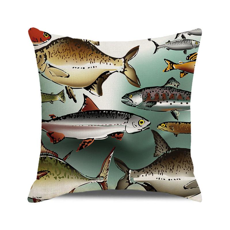 Home Decor Underwater World: Sea Creatures & Mysteries Pattern Cushion Cover Suitable for Sofa Bedroom Car Pillow Cover